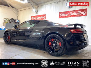 paint correction and ceramic coating protection in essex on an audi r8