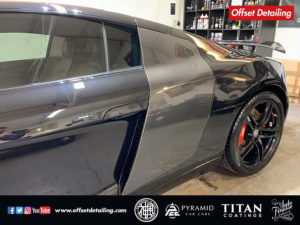 paint correction and ceramic coating protection in essex on an audi r8